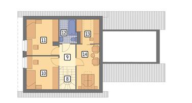 RZUT PODDASZA POW. 39,4 m²