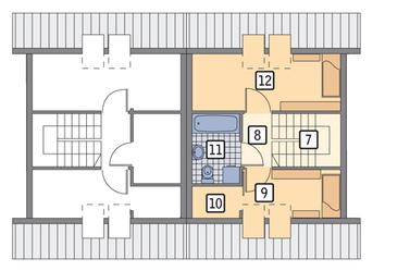 RZUT PODDASZA POW. 25,4 m²